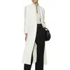 Trench Cods Coats White Slim Trenchcoat Col à manches longues Cold-Down Bouton Mabinet 31918