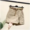 Pure Cotton Casual Shorts för kvinnor i sommaren bär koreansk version mångsidig alinbyxor 240510