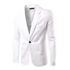 Ternos masculinos Men Blazer Botão único Turn Down Collar Terno formal Colorfast Spring Casat Great Stitching Wedding Groom Banquet