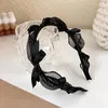 Clip per capelli Sweet Bow Ribbon Cesta Principessa Temperamento Pressato semplice Accessori per ragazze in maglia a bordo sottile