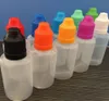 Colorf PE Dropper Bottles L 5ml 10ml 15ml 20ml 30ml 50 ml puntas de aguja con color tapa a prueba de niños punta de plástico eliquid drop deli6944337