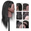 Schaufensterpuppenköpfe 14 Zoll Headdoll Human Model Kopf 100% reales Haar für Schönheitszwecke Doll Friseur Friseur Training und Übung Q240510