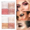 1 PCS Shadow Blush Makeup Face Blusher Powder Beauty Highlighter Palette Glitter Contour Brighten 240510
