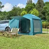 Tenten en schuilplaatsen Auto dakverlenging Tent Automatische pop-up 3-4 Persoon zelf rijden Outdoor Camping Shelter SUV Beach Luifel Rainproof Yurtq240511
