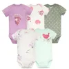 5pcslot baby-bodySity Fashion Girl Vêtements Coton né bébé garçon Corps bébé Body Jumpsuit Cartoon Ropa Bebe 240511