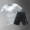 Fashion Summer Mens Tennis respirant Suisse Sports Casual Outdoor Sportswear Womens Badminton T-shirt Loose Running Clothing Set 240511