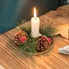 Bandlers Creative Pine Needle Metal Fer Fon Candlestick décorations de produits de Noël