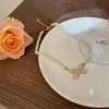 Trend Wedding Party Jewelry Pearl Bow Pendant Choker Halsband för kvinnor Elegant White Imitation Chain Halsband X0201 240429