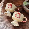 Mugs Japan Exports Medieval Pottery Spray Painted Ceramic Cups With High Appearance Coffee Feet Japanese