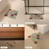 Mattes de bain 1pc Absorbants et non-glissement tapis léger luxe luxe nordique brique de couleur marocaine adaptée à la salle de bain de la cuisine