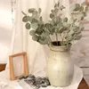 Decorative Flowers Artificial Apple Leaves Dried Plant Autumn Green Wedding Table Livingroom Garden Decoration Party Display Leaf