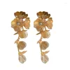 Dange oorbellen Post Stud Long Floral Earring Women Fashion Jewelry Party cadeau 2024 Style CE146