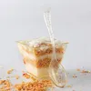 Engångskoppar sugrör urijk plast dessert tumbler skål kupé glasögon pudding aptitretare skålar trifle clear cup