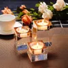 Kandelaars Europa Crystal Glass Holder Fijne transparante kandelaar bruiloft Dineren Home Decorations