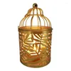 Titulares de vela Y8AB Holding Holder Birdcage Metal Metal Vintage Lantern Tealight Centerpieces Candlestick para festa de casamento de mesa