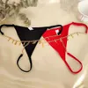 Briefs Panties Personty Multicolor Bikini Thong Letter Waist Body Chain For Women Golden Metal Angel Baby Girl Constellation Body Jewelry T240510