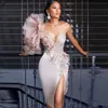 2021 vestidos de cocktail curtos sexy blush apliques de renda rosa Flores de miçanos laterais cetim de cetim de cetim de casa