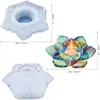 Ljushållare DIY 3D Lotus Holder Silicone Mold Epoxy Harts Flower Candles Craft Decoration Tool At Home Making