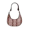 Sac portable imprimé de serpent sous bras hobo femmes en cuir zipper épaule messager sacs jeunes dames simples polyvalentes