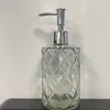 Liquid Soap Dispenser 1PC Luxury Hand Wash Bottle 500ml Transparent Glass Home Press Shower Gel Split Set Decoration