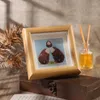 Frames 1pc Square 4inch 6inch Small Wooden Picture Frame Nordic Po Display Stand Wall Hanging Box Desktop