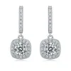 d Color Wedding Diamond Moissanite Earrings for Women with Gra Certificate 925 Sterling Silver Hoop Drop Earring Fine Jewelry