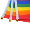 フラッグポール14x21cmゲイフラッグ付きレズビアン同性愛のバイセクシュアルパンセクシュアリティトランスジェンダーLGBTプライド1010ポール