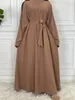 Skromny Abaya Ramadan Musulman de Mode Maxi Robe Turkey Kaftan Islamski odzież muzułmanin dla kobiet Hidżab sukienka Caftan Vestidos 240511