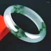 Bangle подлинный натуральный зеленый нефрит браслет шарм ювелирные аксессуары