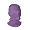 Gepersonaliseerd wintermaskergat 3 Ski -ontwerp Balaclava hoed Volledig gezichtsmaskers Aangepast geborduurde drie holes Warm Knit Beanie 1102 S S S