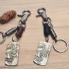 Keychains kinesiska målning Keychain Style Landscape Glass Cabochon Key Chain Retro Men Kvinnor Ringar