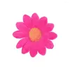 Fleurs décoratives 100pcs Daisy Artificiel simulé Sun Flowel Heads Bulk Wedding Party Decor (# 5 Rose Red)