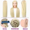 Têtes de mannequin 75 cm de cheveux longs HEAUDE HUMELLE avec Utilisé pour la perruque de coiffure féminine d'éducation coiffure Q240510