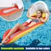 Foldable Inflatable Floating Row Summer PVC Swimming Pool Air Mattresses Water Float Bed Lounger Chair Hammock Beach Party 240509