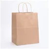 Gift Wrap Kraft Paper Bag Custom Portable Printing LOGO Packaging Takeout Pink Shopping Red