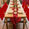 Chaves de cadeira 6 PCs Christmas Papai Noel Chapéu para sala de jantar Decorações de férias vermelhas
