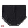 Calcinha feminina feminina algodão de algodão Sexy Lacepanties High Cídhar Hip Levantamento Briefas de Meninas Comfort UnderpantsFemale Lingerie