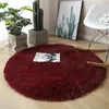 Tapijten 1 stks donzige cirkelvormige tapijt hangende mand stoel kussen yoga mat woonkamer slaapkamer bank antislip vloer