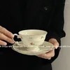 Becher Französisch Retro romantische Nachmittag Tasse und Untertasse Kaffee Set kleiner frischer Blumenkeramik