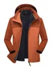 Erkek ceketleri açık dağcılık takım elbise modaya uygun peluş kalınlaşmış iç tank çıkarılabilir şarj ceket bir veya iki parçalı set üç