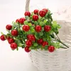 Decorative Flowers Berry Artificial Flower Fruit Cherry Bouquet Fake Pepper Xmas Year's Decor Tree Christmas Decora For Home