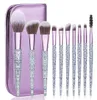 10pcs Makeup Brushes set Kits Contour Foundation Blusher Make Up Brush Powder Eyeshadow Brush Soft Hair Cosmetic Tool with Leather9345828