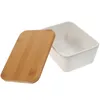 Dinnerware Sets 1Pc Home Butter Dish With Lid Box Container Wooden ( Assorted Color)