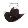 Berets Stylish Metal For Head Wide Brim Hat Western Cowboy Theme Part Dropship