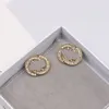 Beroemde ontwerper oorbel merkbrief oorstudeer klassieke ronde oorbellen voor bruiloftsfeestje cadeau sieraden accessoires 20style