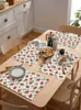 テーブルマットサマーフルーツストロベリーフラワープレースマットウェディングパーティーダイニング装飾リネンマットキッチンアクセサリーナプキン