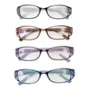 Солнцезащитные очки удобные элегантные винтажные цветы ультра световые рамки защита глаз Анти-голубые очки для чтения очки для чтения