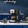 Máquina de café italiana para uso doméstico, extração de vapor retrô pequena e semi-automática e espuma, estilo familiar