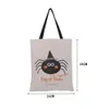 Handstijlen Grote katoenen canvas 6 Pumpkin Devil Spider Gedrukt Halloween Candy Gift Sack Tassen snelle levering CPA4639 1011 CPA439