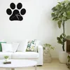 壁の時計犬の足のアート装飾アクリルドッギー時計動物ホーム装飾パグシルエットウォッチギフトギフト
